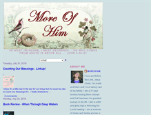 Tablet Screenshot of moreofhim.net